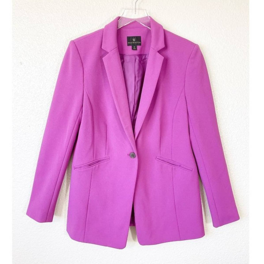 Chic Single-Breasted Suit Jacket Size Medium